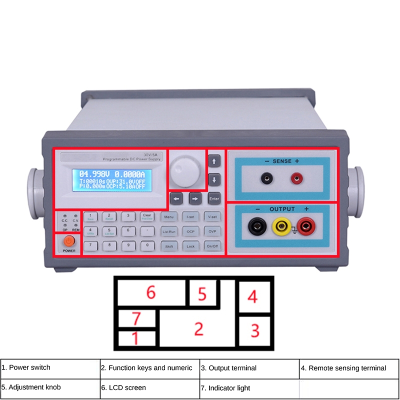 Linear Lab Power Supply Adjustable - Laboratoryjny, precyzyjny, z regulowanym wyświetlaczem sześciocyfrowym,