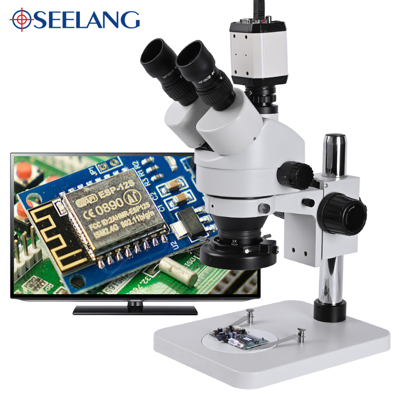 Stereo Trinocular Microscope Pcb - Mikroskop stereoskopowy klasy przemysłowej 3,5-90X z