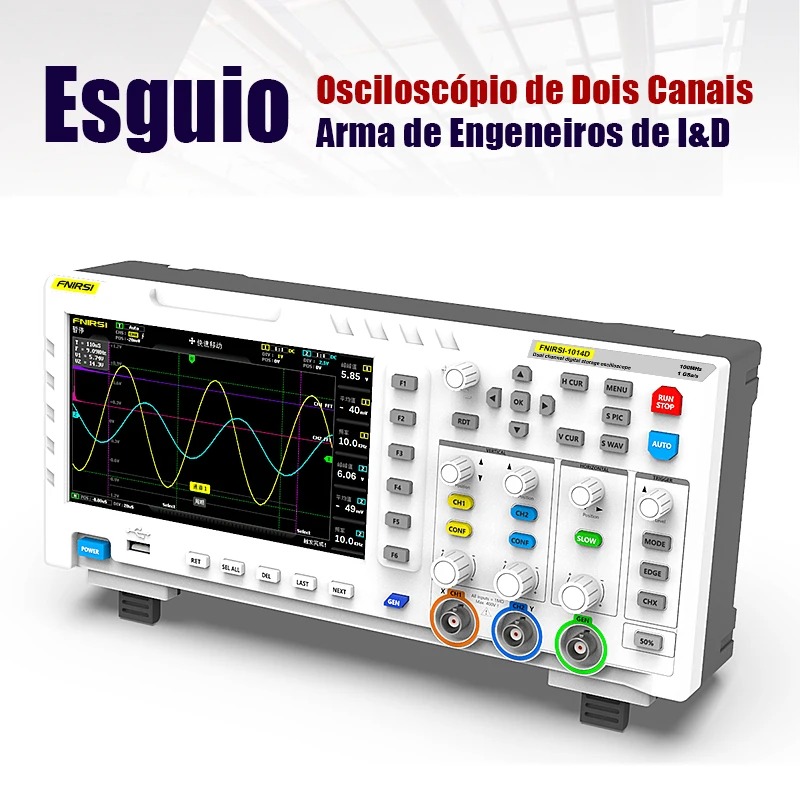 Oscyloskop cyfrowy FNIRSI 1014 – Digital Storage Oscilloscope 100Mhz recenzja i cena