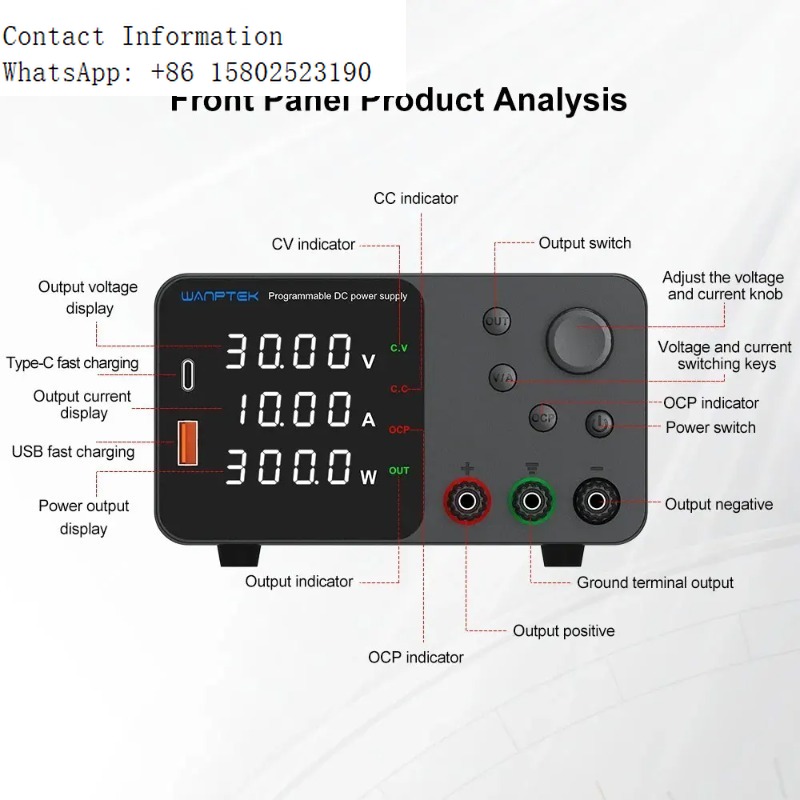 Zasilacz laboratoryjny TPS3010 – Programmable Dc Power Supply 30V 10A recenzja i cena